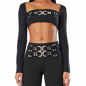 Knox Black top and pants set